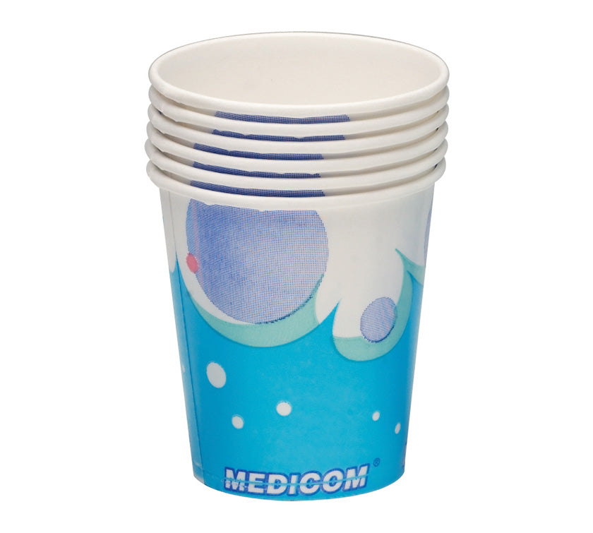 CUPS 4 oz Poly-coated Paper Bubbles Cs 1000 #113-CH (MEDICOM)