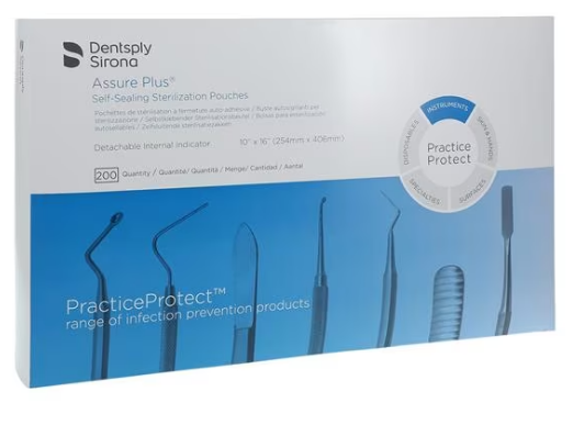 ASSURE PLUS 10" X 15" CLASS IV POUCHES (200) #83020 (SULTAN/DENTSPLY)