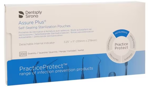 ASSURE PLUS 5.5" X 11" CLASS IV POUCHES (200) #83010 (SULTAN/DENTSPLY)