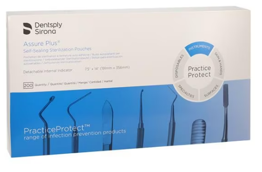 ASSURE PLUS 7" X 13" CLASS IV POUCHES (200) #83015 (SULTAN/DENTSPLY)