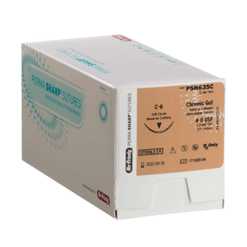 HF PSN1654C SUTURE 4-0 Chr.Gut 18"C-3 3/8 #176303
