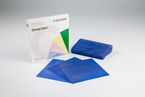 RUBBER DAM 5"x5" Med. Blue (52) (Hygenic) #H03529 (Coltene)