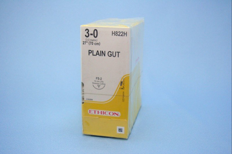 SUTURE #H822H * Bx/36 * Ethicon 3/0 Pl. Gut FS-2