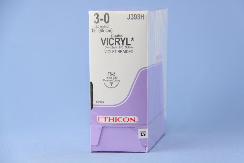 SUTURE #J393H Ethicon 3/0 Vicryl Vio.B. FS-2 (36)