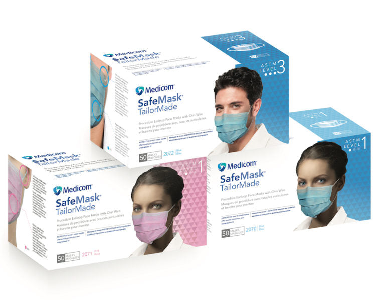 MASKS 2072 Earloop TAILORMADE H.B. L3 BLUE (Medicom) (50)