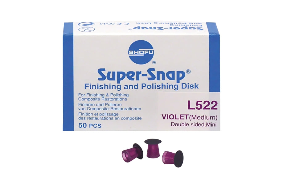 SHOFU #L522 SUPER-SNAP Fin Disk Violet Medium (50)