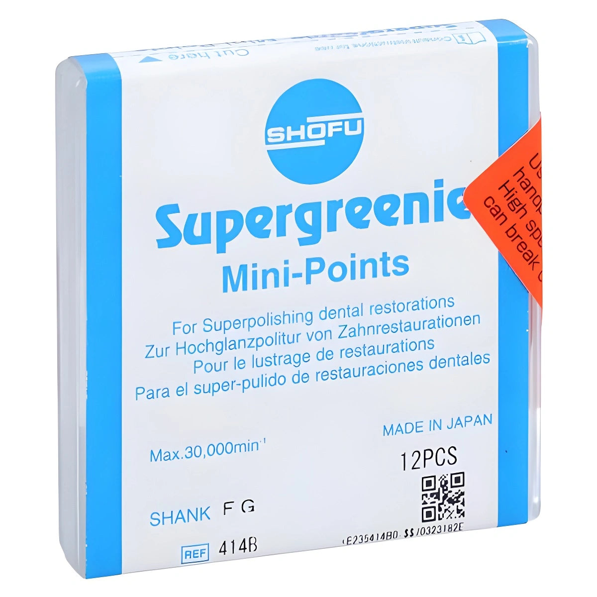 SHOFU #414B FG SUPERGREENIE Mini-Point (12)