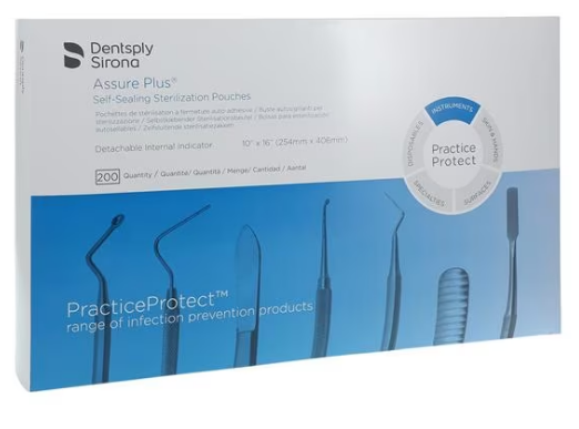 ASSURE PLUS  10" X 15" CLASS IV POUCHES (200) #83020 (SULTAN/DENTSPLY)