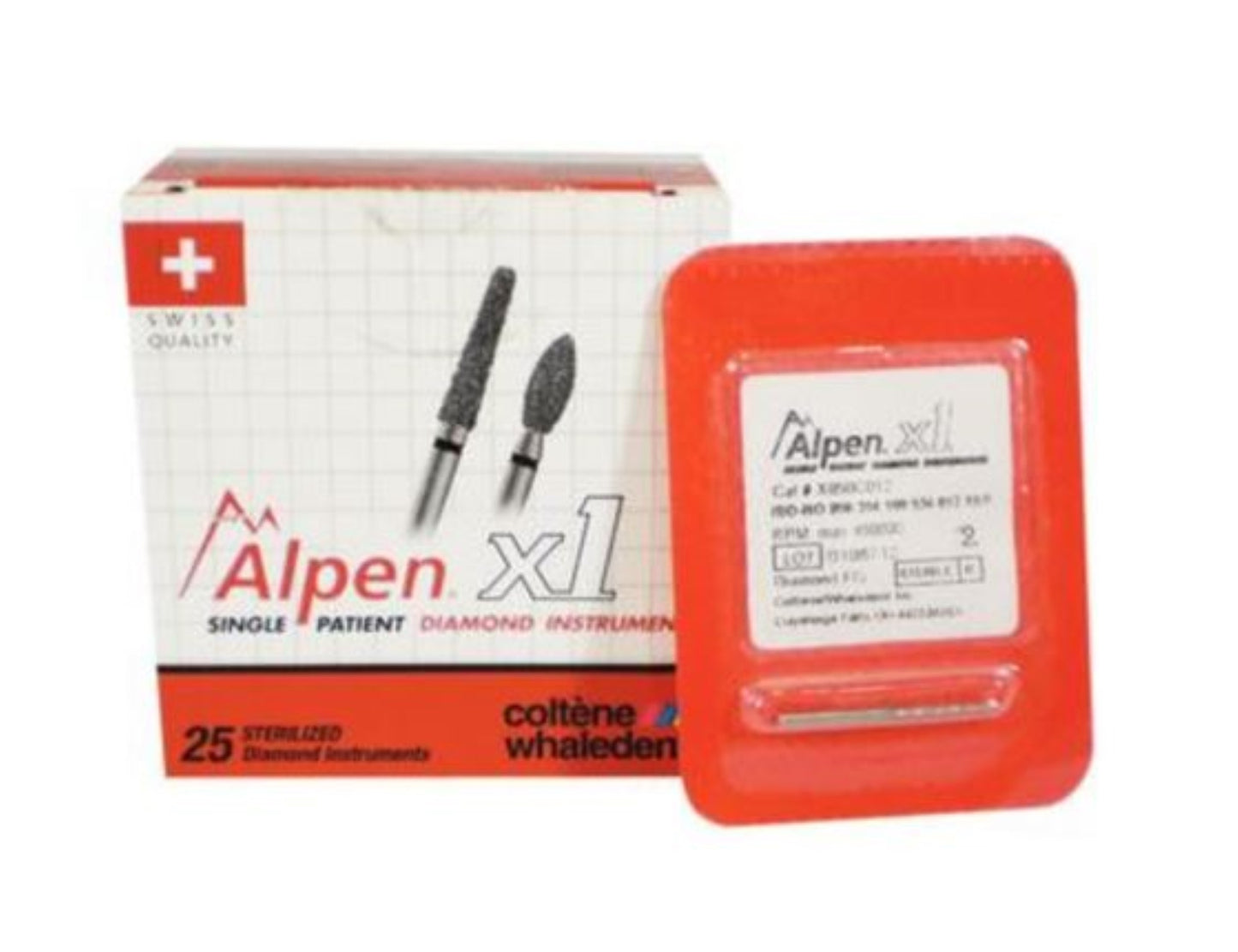 ALPENx1 Flat End Cylinder  25Pk Coarse/Medium (Coltene)