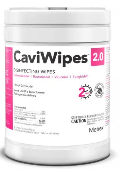 CAVIWIPES 2.0  (6"x7.5") (160) TOWELETTES/CANISTER #11-1410