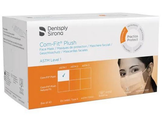 Dentsply Sultan, COM-FIT Plush, White Ear Loop Masks, CFP-1, 40/Bx #20352