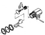 DCI #7040 TOGGLE ON-OFF VALVE  2-WAY Hex. body Side port