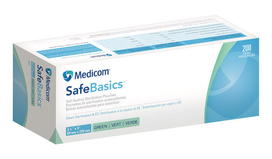 SafeBasics SELF-SEAL 2.75" x 9" POUCHES (200) #99000 (MEDICOM)