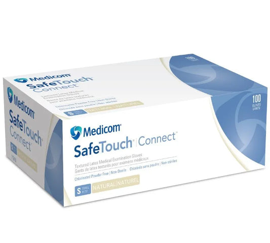 SAFETOUCH GREEN MINT P.F. Textured Latex Gloves (100) (MEDICOM)