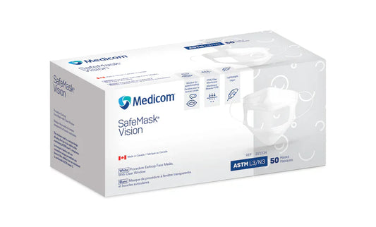 SAFEMASK #221514 VISION EARLOOP WHITE (25) L3 (MEDICOM)