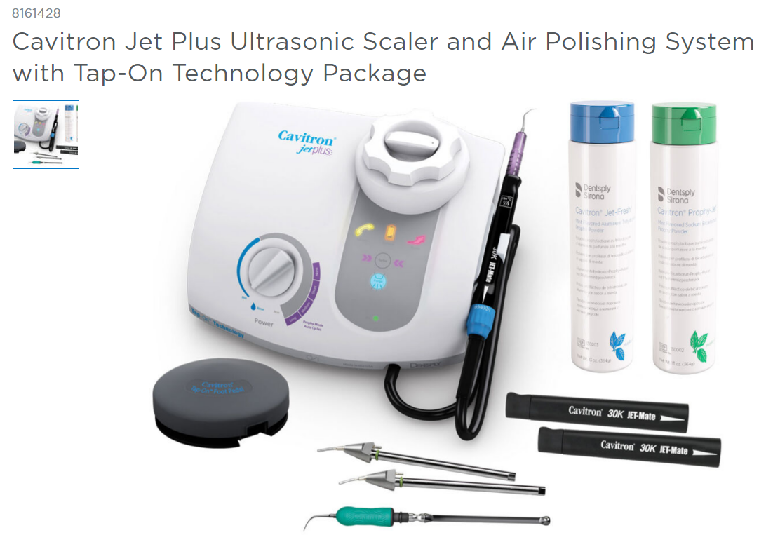 Dentsply Cavitron Jet Plus Ultrasonic Scaler and Air Polishing System with Tap-On Technology Package #8161428