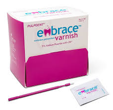 🎁 EMBRACE Varnish 50x.04 Unit Dose 5% Sodium Flouride w/Brushes #FV50 (100% off)