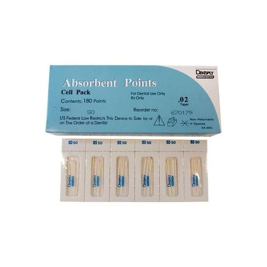 ABSORBENT POINTS .06 TAPER  (CAULK) #15-40  Pk/180   #670199