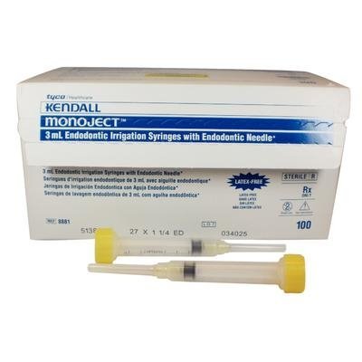 ENDO  Syr. 3cc+27G Side-Vent Needle (100) Yellow #8881513850