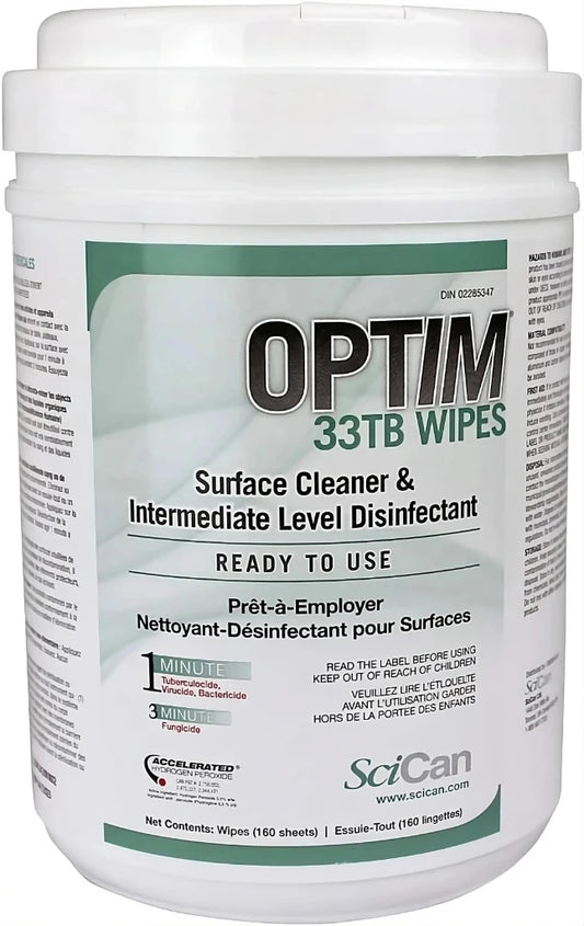 OPTIM 33TB UNSCENTED WIPES 160/Can