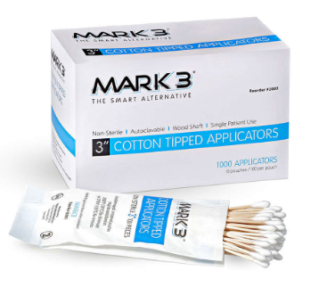 MARK3 COTTON TIPPED APPL. 3" Bx-1000