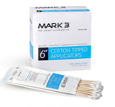 MARK3 COTTON TIPPED APPL. 6" Bx-1000