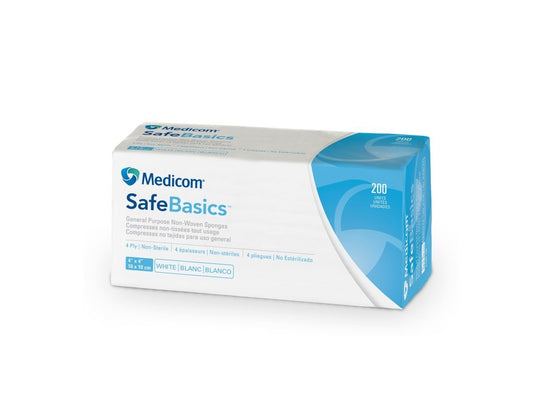 SAFEBASICS GAUZE 4" x 4" 4 Ply Cs 2000 Non-Woven #2100-CH (Medicom)