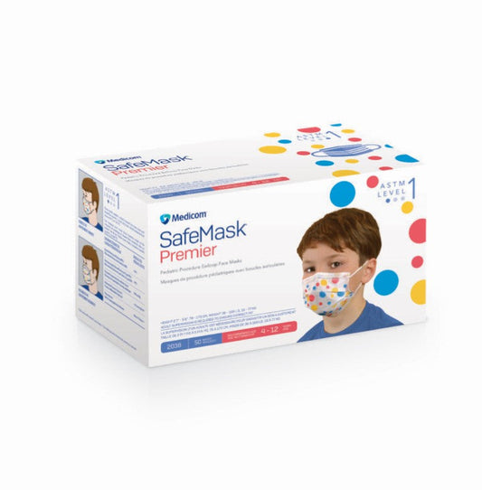 MASKS #2038 Earloop PREMIER L1 PEDIATRIC  (Medicom) (50)