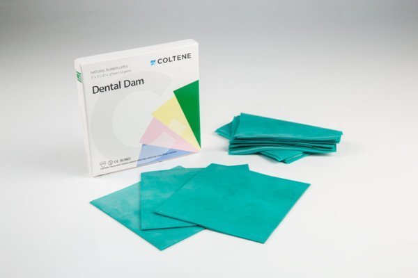 RUBBER DAM 5"x5" Med. Green (52) (Hygenic) #H02142 (Coltene)