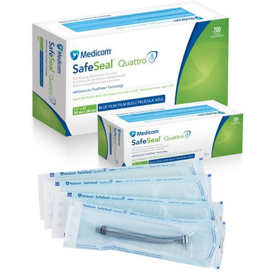 🎁 SELF-SEAL 5.25" x 6.5" POUCHES (200) #88020-4 (MEDICOM) (Ideal for impression trays) (100% off)