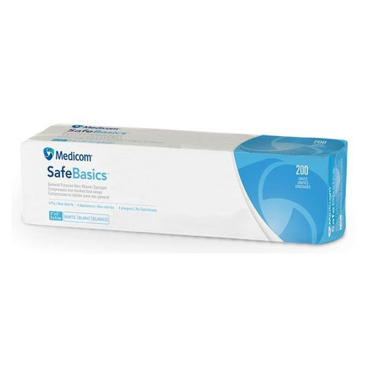 SAFEBASICS GAUZE 2" x 2" 4 Ply Cs 5000 Non-Woven #2101-CH (Medicom)