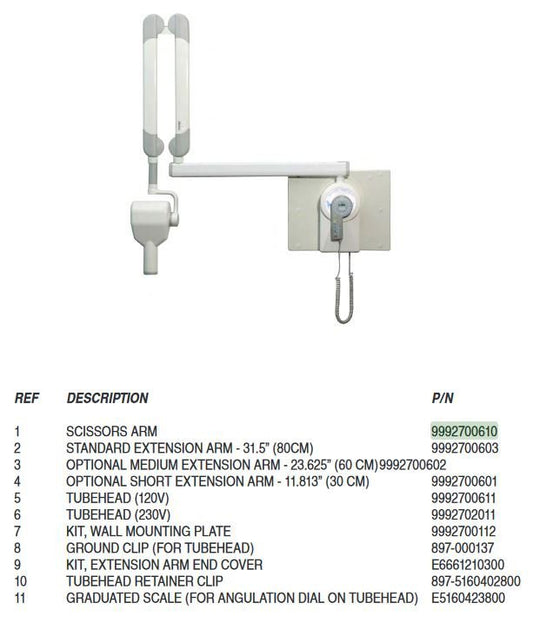 DENT-X ENDOS ACP  Scissor Arm #9992700610