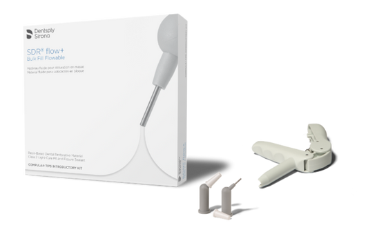 SUREFIL SDR Flow PLUS  Intro. Kit 25x0.25g' Tips + GUN #61C100 (DENTSPLY)