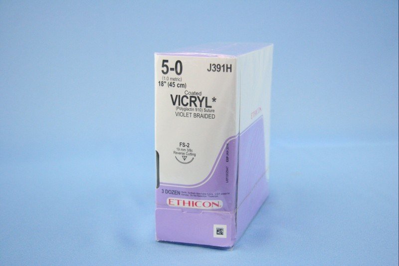 SUTURE  #J391H Ethicon 5/0 Vicryl Vio.B. FS-2 (36)