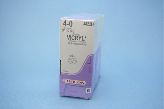 SUTURE  #J422H Ethicon 4/0 Vicryl undyed FS2 (36)