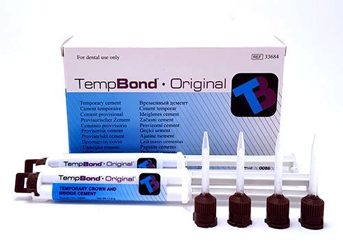 TEMP-BOND 2x5ml 11.8g' Automix ORIGINAL Syringe + 20 tips (Kerr) #33215