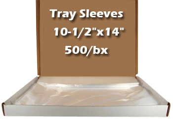 MARK3 Tray Sleeves Plastic Ritter B 10-1/2 x 14" 500/bx