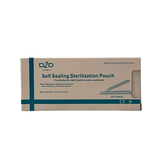 D2D Self-Sealing Sterilization Pouches – Multiple Sizes Available