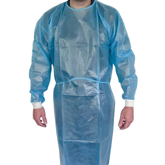 D2D Disposable Isolation Gowns - Knitted Cuff - Level 2 - PACK OF 10 PIECES - GWNPPPE40G-10