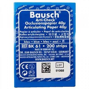 BAUSCH BK-61(04) THIN 60 Mic. BLUE 300 Stps #BK-61