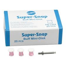 SHOFU #L524 SUPER-SNAP Buff Disk Mini (25)+Mandrel