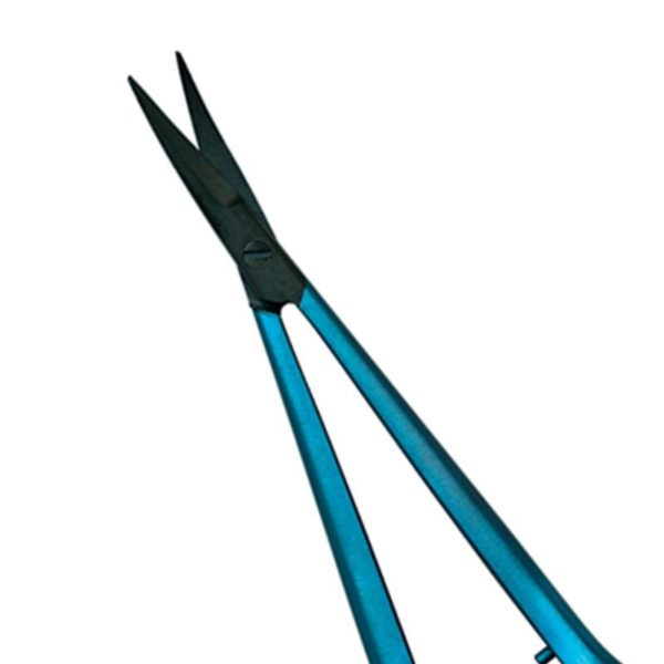 HF STMBH MicroSurgical Scissor Long Curved Tita. Hdl.#700835