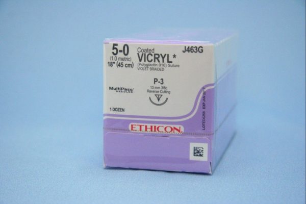 SUTURE  #J463G Ethicon 5/0 NonCoated Vicryl P-3 12